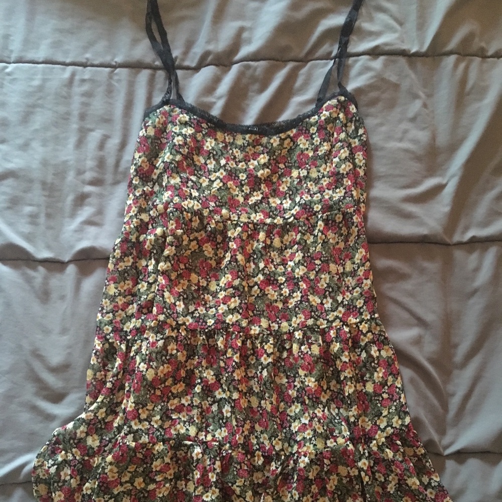 Flowy semi sheer floral dress